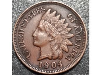 1904 INDIAN HEAD CENT VF-35 QUALITY
