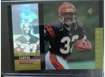 KI-JANA CARTER 1995 UPPER DECK SP HOLOGRAM FOOTBALL CARD IN MINT CONDITION IN PROTECTIVE SLEEVE