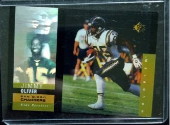 JIMMY OLIVER 1995 UPPER DECK SP HOLOGRAM FOOTBALL CARD IN MINT CONDITION IN PROTECTIVE SLEEVE