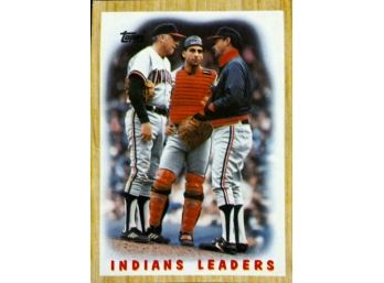 1987 EOPPS CLEVELAND INDIANS LEADERS BASEBALL CARD IN VERY GOOD CONDITION