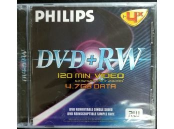 LOT OF 5 PHILLIPS DVD PLUS RW 120 MINUTE VIDEO 4.7 GB DATA FACTORY SEALED DISCS