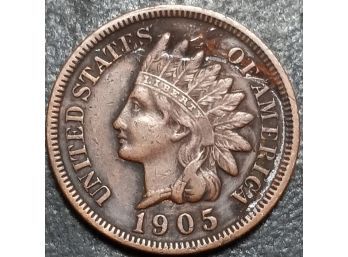 1905 INDIAN HEAD CENT VF-35 QUALITY