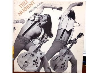 TED NUGENT/FREE-FOR-ALL VINYL RECORD GATEFOLD. PE/BL 34121 1976 CBSEPIC RECORDS