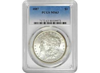 1887-P Morgan Silver Dollar PCGS MS-63 Deep And Richly Toned Reverse