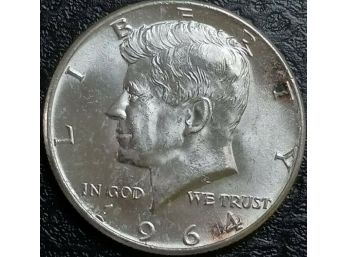 1964 Kennedy Half Dollar 90 Percent Silver Gem Brilliant Uncirculated