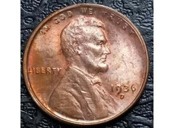 1936-D LINCOLN WHEAT CENT BRILLIANT UNCIRCULATED