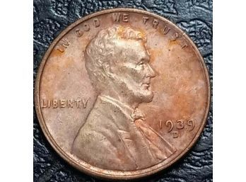 1939-D LINCOLN WHEAT CENT BRILLIANT UNCIRCULATED
