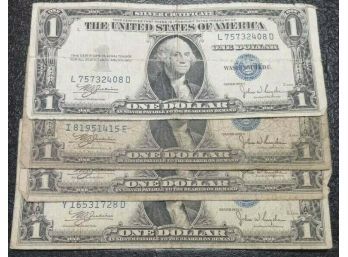 1935-C $1.00 SILVER CERTIFICATES FINE (lOT OF 4)