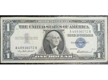 CRISP 1957-A $1.00 SILVER CERTIFICATE AU-55