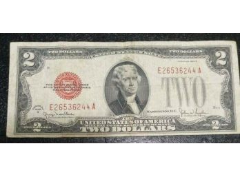 1928-G $2.00 RED SEAL NOTE VF-35 CONDITION
