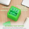 Battery Powered (Green) Digital Alarm Clock Kids With Snooze And Nightlight