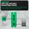 2 Pack, Original Green (Passing) Snipe (Shooting)- NHL Official Off Ice Hockey Pucks Combo