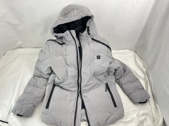 Heated Youth Jacket With Power Button (gray)