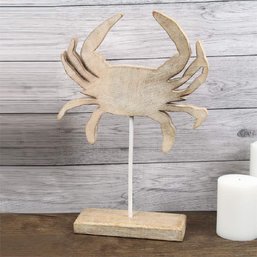 Crab Figure On Stand Large, 15.5-inch High