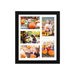 11x14 Picture Frame Collage To Display 5 4x6 Photos, Wood Frame For Wall-Ready To Hang, Black