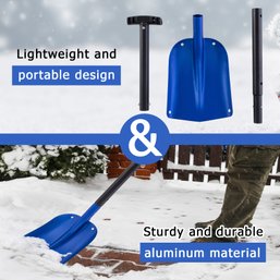 Aluminum Snow Shovel, Lightweight Portable Car Emergency