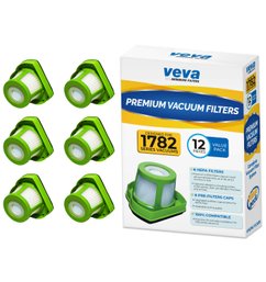 VEVA Premium Vacuum Filter Set With 12 Pieces Total