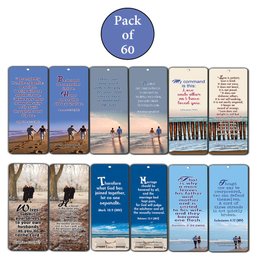 (60 Pack) Bible Verses About Marriage Bookmarks
