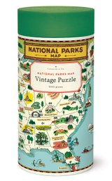 Cavallini Papers & Co. National Parks Map 1,000 Piece Puzzle