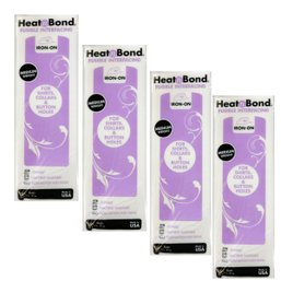 (4-Pack) Thermoweb Heat N Bond Medium Weight Iron On Fusible Interfacing White 20 Inch X 36 Inch
