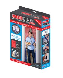 Magic Mesh Deluxe Fits Doors Up To 39 X 83 Inches, Red/White/Blue