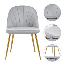 Grey Chair With Gold Legs
