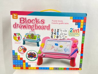 Blocks Drawing Table In Pink