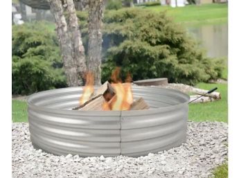 Infinity Round Galvanized Steel Wood Fire Ring
