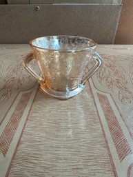 Vintage Marigold Carnival Glass Iridescent Sugar