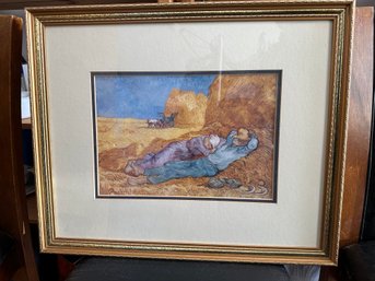 Vincent Van Gogh Noon Rest Custom Framed Print