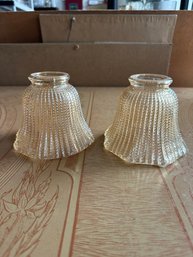 Lot Of 2 Beaded Glass Shades