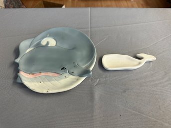Lot Of 2 Whale Dishes