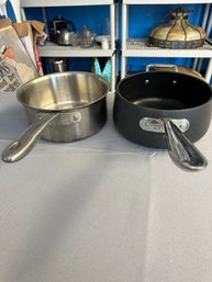 Lot Of 2 All Clad Sauce Pans