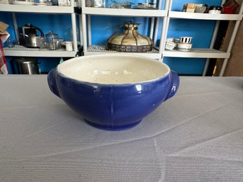 Vintage Blue Pottery Planter