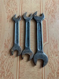 Lot Of 3 Vintage Auto-kit Double Ended Wrenches