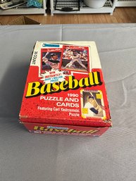 Box Of Vintage Baseball Puzzle And Card Sets