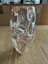 Pink Swirl Crystal Vase
