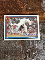 1991 Topps Nolan Ryan Rangers Baseball Card #1