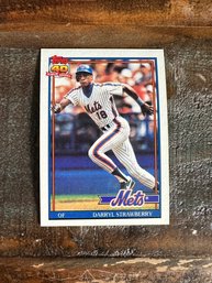 1991 Topps Darryl Strawberry Mets Baseball Card #200