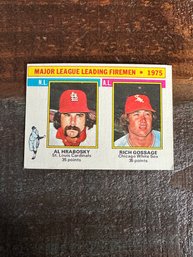 1976 Topps Major League Leading Firemen - 1975 Hrabosky And Gossage #205