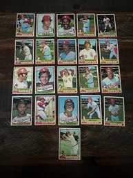 Lot Of 21 1976 Topps White Sox Baseball Cards