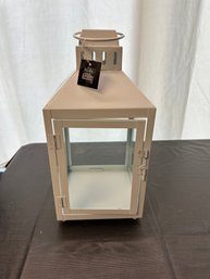 NWT Nicole's Home Accents Metal And Glass Lantern