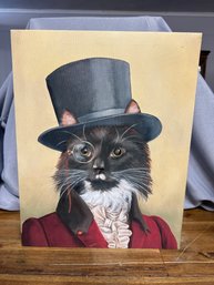 Cat With Top Hat Canvas Print