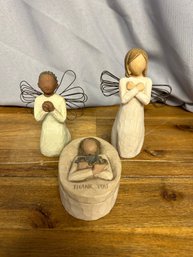 Lot Of 3 Willow Tree Angel Items