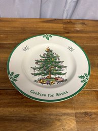 Spode Christmas Tree Cookies For Santa Plate