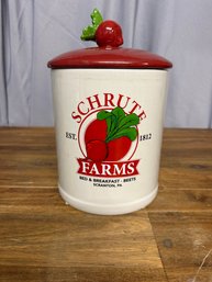 The Office Schrute Farms Beets Dwight NBC Large Canister / Cookie Jar
