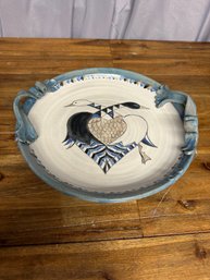 Pottery Plate / Platter - Signed On Bottom