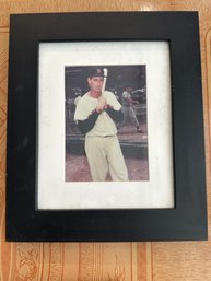 Vintage Ted Williams Boston Red Sox Framed Photo 4