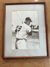 Vintage Ted Williams Boston Red Sox Framed Photo
