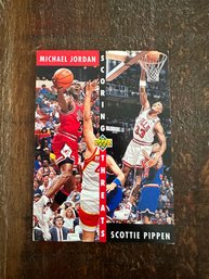 1992-1993 Upper Deck Scoring Threats Michael Jordan And Scottie Pippen #62